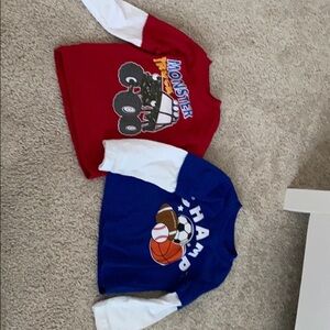 2 long sleeve shirts. 12 months